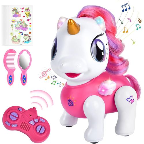 Licorne Jouet,Robot Telecommand Enfant,Interactif Robot Fonction D'enregistrement Programmable,Musique,Danse Et Touchant,Licorne Jouets Pour Filles 3-12 Cadeaux