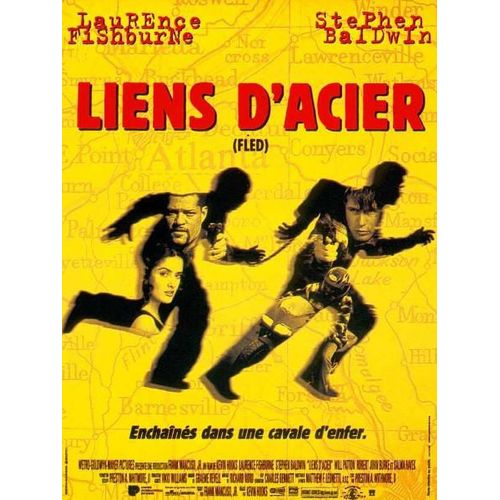 Liens D'acier - Affiche Originale De Cinma - Format 40x60 Cm - Un Film De Kevin Hooks Avec Laurence Fishburne, Stephen Baldwin, Will Patton, Robert John Burke, Robert Hooks - Anne 1996