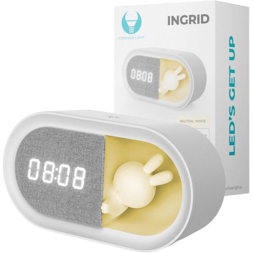 Light Rveil Lapin De Nuit Led Pure Fnl-05 Ingrid Rveil, Lampe De Nuit Pour Chambre D'enfant, Dcoration, Montre Numrique, Horloge Sans Fil, Usb-C, Sous-Lit, Motif 3d, Date, Ta[Rev691371]
