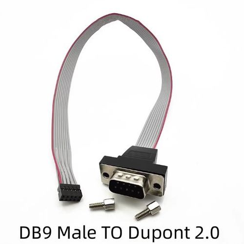 Ligne d'extension Com DuPont,2.0mm,ordinateur DuPont 2.54,connexion RS232,DB9,ligne srie DuPont 9 broches,30cm - Type DB9M-2.0