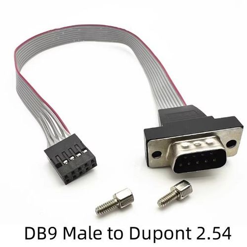 Ligne d'extension Com DuPont,2.0mm,ordinateur DuPont 2.54,connexion RS232,DB9,ligne srie DuPont 9 broches,30cm - Type DB9M-2.54