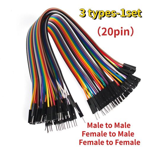 Ligne Dupont de fil de raccordement  20 broches, 20cm mle  mle + femelle  mle + cble Dupont femelle  femelle, pour Kit lectronique Arduino DIY-1Set-3 types