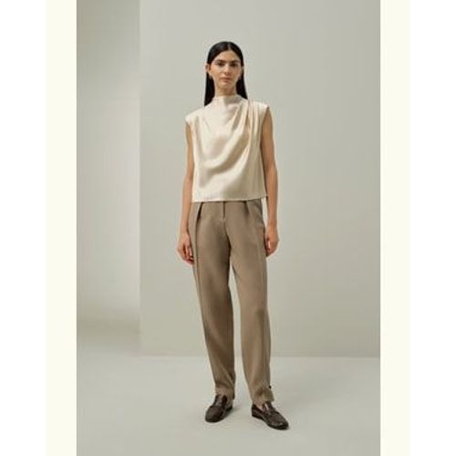 Lilysilk Haut En Soie Femme Lilysilk X Lydia Tomlinson 100% Soie lgance Sans Effort Soie Lavable En Machine Or De Gravier L