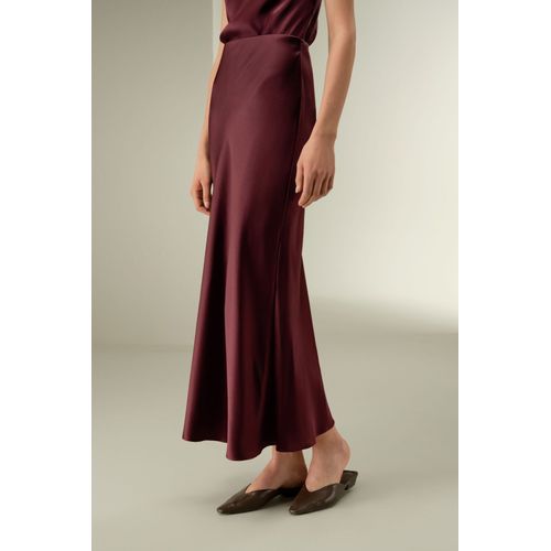 Lilysilk Jupe En Soie Longue Coupe Classique Soie De Haute Qualit Mettant En Valeur La Fminit Pinot Noir 48