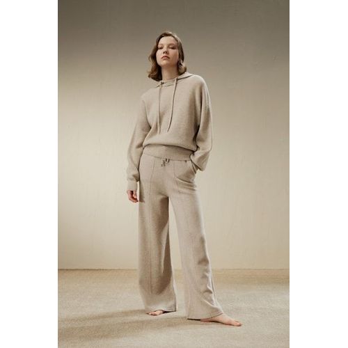 Lilysilk Pantalon Cachemire Femme Beige Style  Enfiler Coupe Rgulire 100% Cachemire Une Touche D'lgance Dans Votre Vie Xl