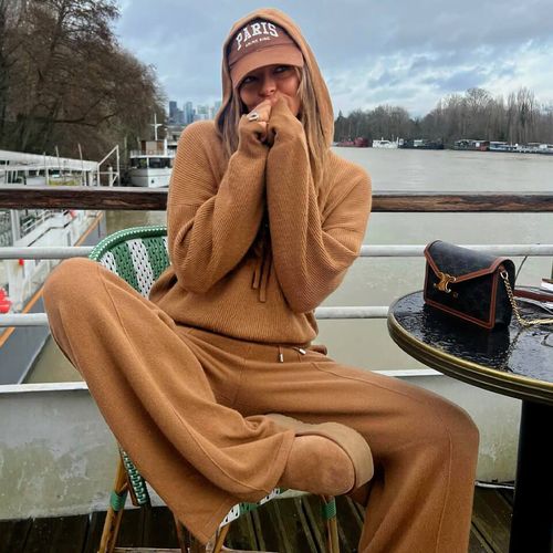 Lilysilk Pantalon Femme Caramel Style  Enfiler, Coupe Rgulire Cachemire De Qualit Suprieure Plus Souple En Raison De Sa Finesse S