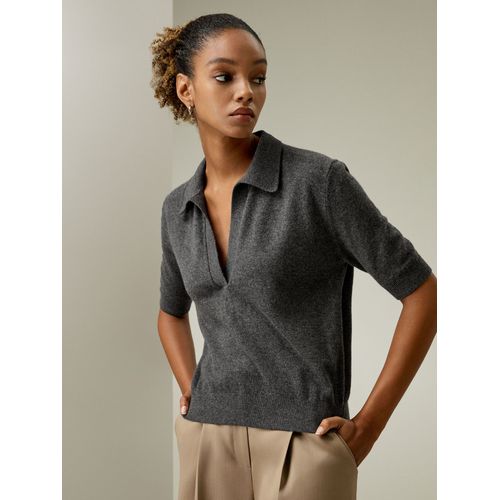 Lilysilk Pull Cachemire Gris Moyen Bords Ctels, Coupe Rgulire 100% Bb Cachemire Une Touche D'lgance Dans Votre Vie S