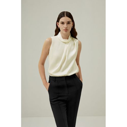 Lilysilk Top En Soie Femme Sans Manches Coupe Standard Double Face 100 % Soie Une lgance Intemporelle Sophistiqu Et lgant Lilyblanc M