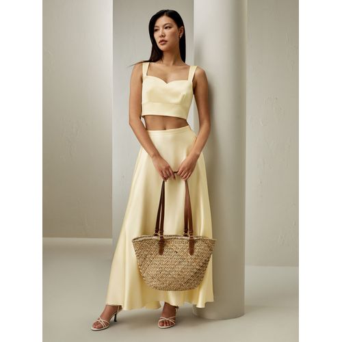 Lilysilk Top Soie Femme Jaune Dor Avec Couche Intrieure, Chatoyant Soie Cocon Dor Mrier Convient  Toutes Les Saisons 48
