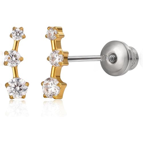Limerencia Boucles D'oreilles En Titane Mdical Avec Bouchon  Vis, Boucles D'oreilles G23 Low Sensitive Health Stud, Boucles D'oreilles Sans Nickel Pour Femmes