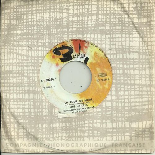 Line Andres Accompagne Par Jean Bouchety : La Tour De Mare (J.-P. Vignon, Jean-Loup Chauby) 3'00 / Si Tu M'aimes Tant Que a (Quando, Quando, Quando) (R. Rouzaud, T. Renis) 2'30 - 