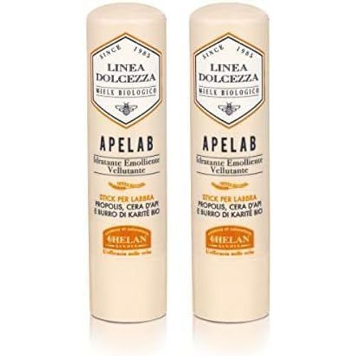 Linea Dolcezza,Baume  Lvres Stick,Hydratant Et Rparateur-Baume A Levre mollient Lvres Sches Et Gerces Avec Beurre De Karit Bio Pour Peau Douce Et Veloute,4.5 Ml-Made In Italy