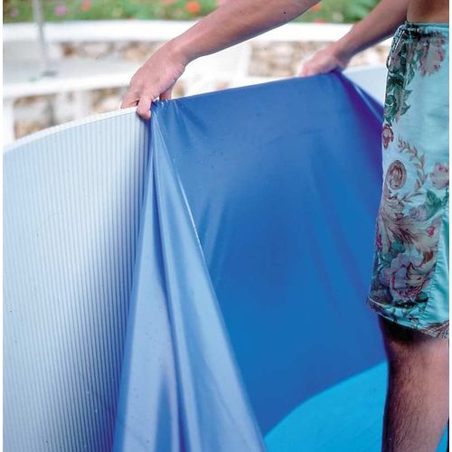 Liner Uni Bleu Pour Piscine 5 X 3m X H: 1,20m - 30/100e - Systme Overlap