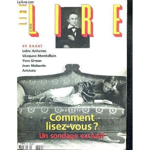 Lire- Novembre - Et Aussi - Lobo Antunes - Vasquez Montalban - Yves Simon - Jean Malaurie - Aristote - Enquete - Comment Lisez-Vous ? - Un Sondage Exclusif - N280 - Novembre 1999   de COLLECTIF
