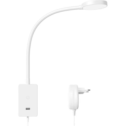 Liseuse Murale, Applique Murale Led Avec Interrupteur, Lampe De Chevet Tactile  Intensit Rglable, Lumire De Lecture De Lit Avec Aort De Charge Usb 2a, Lampe  Col De Cygne, 4000k