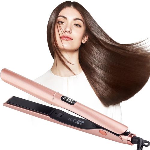 Lisseur Professionnel 2 En 1,cran Lcd Recouvert De Cramique 120-230 ,Le Chauffage Ne Prend Que 20 Secondes,Idal Pour Les Cheveux Raides,Boucls Et Onduls