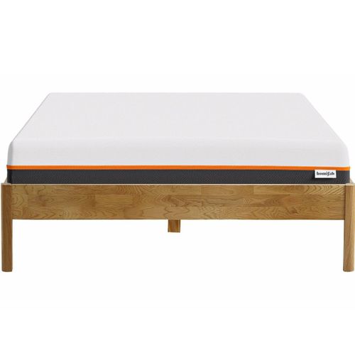 Lit 140x190 En Chne Massif + Matelas Double Confort
