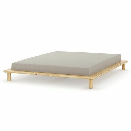 Lit 2 Places Futon Bois Massif Blanc 160x200 Cm