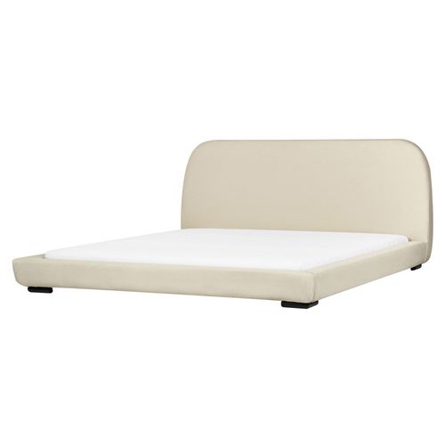 Lit  Eau 180 X 200 Cm En Tissu Beige Roisel