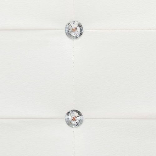 Lit Avec Matelas  Mmoire De Forme Blanc Similicuir - Vidaxl