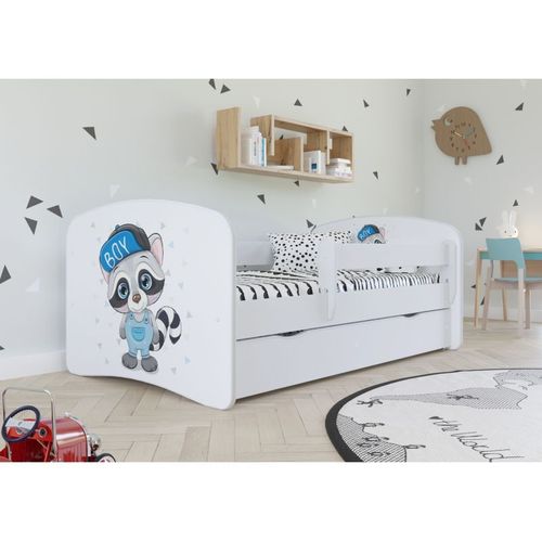 Lit Babydreams 2 Bleu Raton Laveur Tiroir Et Matelas Inclus 180/80