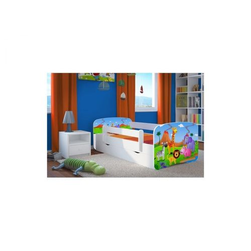 Lit Babydreams 2 Rose Safari Tiroir Et Matelas Inclus 140/70