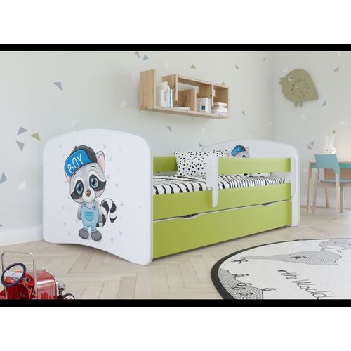 Lit Babydreams 2 Vert Raton Laveur Tiroir Et Matelas Inclus 160/80