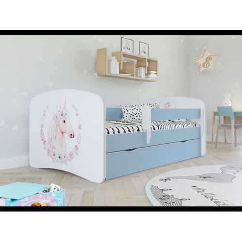 Lit Babydreams Cheval Bleu Avec Un Tiroir Sans Matelas 180/80