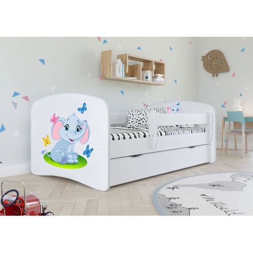 Lit Babydreams lphant Vert Avec Un Tiroir Sans Matelas 140/70
