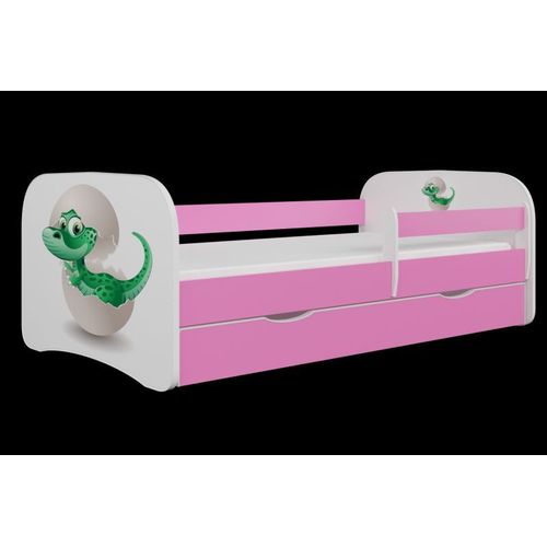 Lit Babydreams Rose, Petit Dino Avec Un Tiroir Sans Matelas 140/70