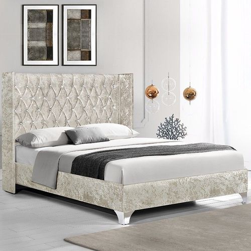 Lit Capitonn Grand Tte De Lit Focuse - Beige - 160x200