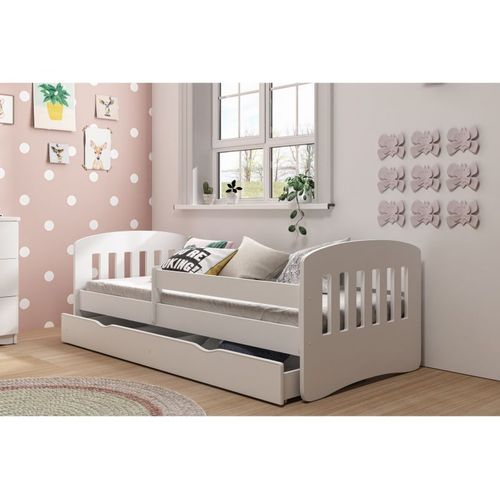 Lit Classic 1 Rose Tiroir Et Matelas Inclus 180/80