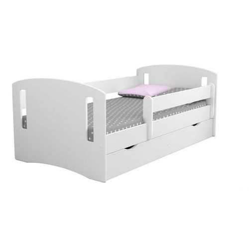 Lit Classique 2 Blanc, Sans Tiroir, Sans Matelas 180/80
