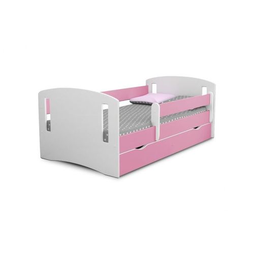 Lit Classique 2 Rose Avec Un Tiroir Sans Matelas 160/80