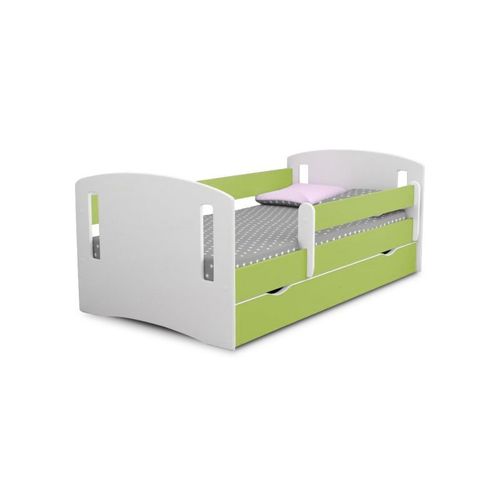 Lit Classique 2 Vert Avec Un Tiroir Sans Matelas 180/80