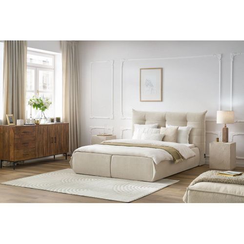 Lit Coffre Clothilde Beige 140x190