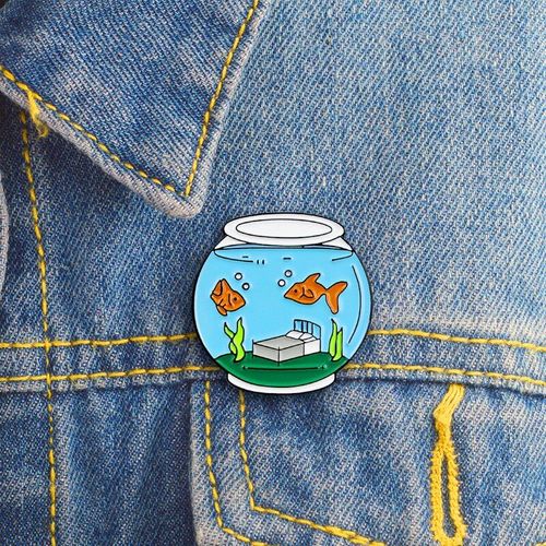 Lit De Bande Dessine Poisson Transparent Aquarium Mode Broche Est Adapt Comme Un Cadeau  Des Amis Lorsque Les Vtements Chle Badge Dcoration