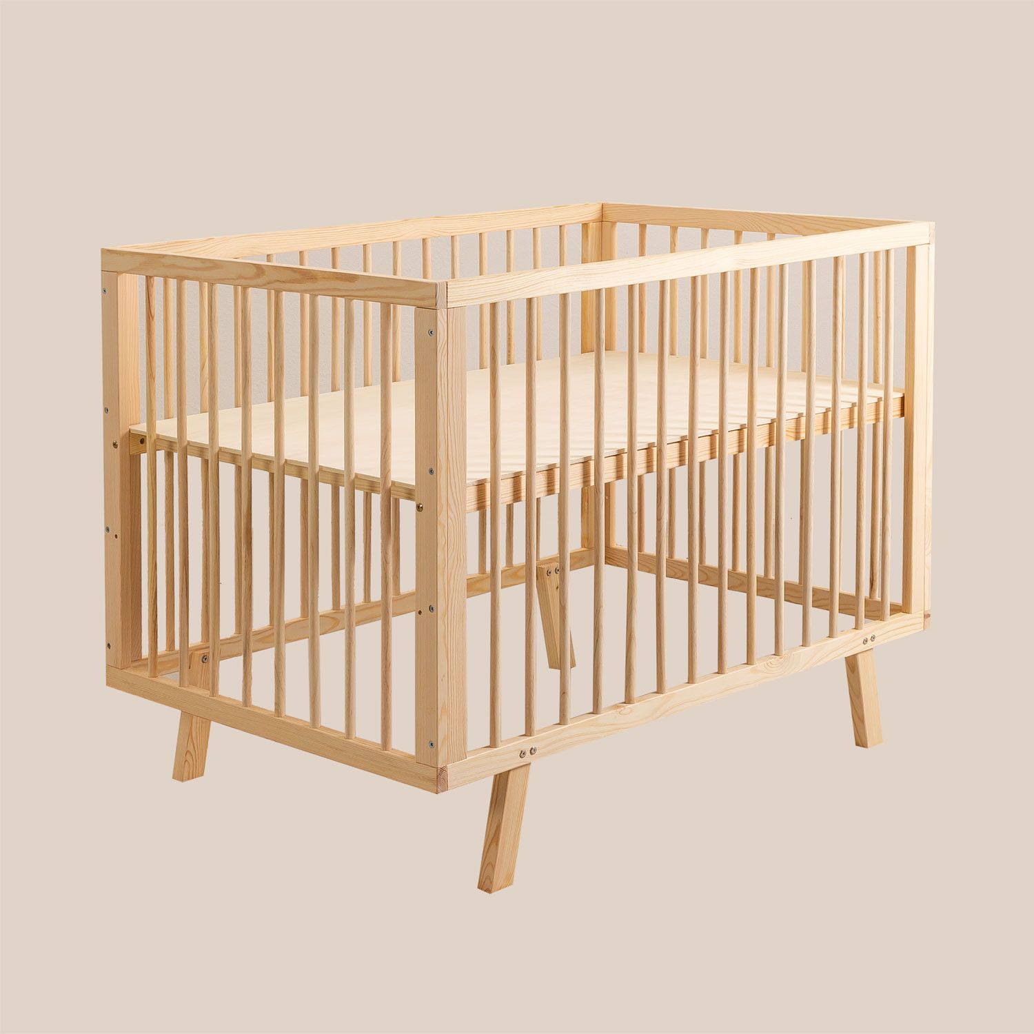 Lit De Bebe En Bois Pour Enfants Tianna Marron Bois Naturel Rakuten