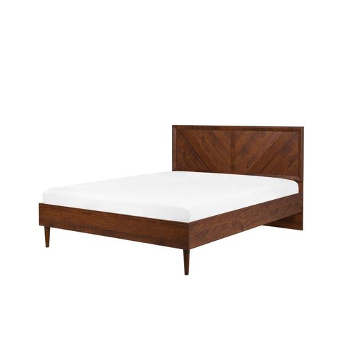 Lit Double En Bois Fonc 160 X 200 Cm Mialet