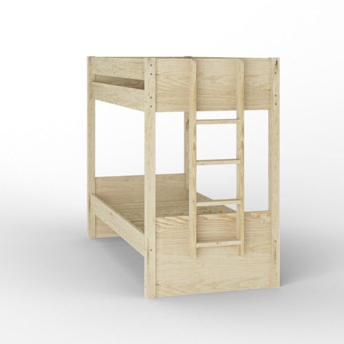 Lit Superpos Avec Matelas Bois Massif 80x190 Cm