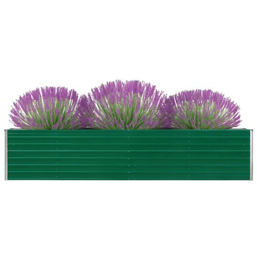 Vidaxl Lit Surlev De Jardin Acier Galvanis 320x40x45 Cm Vert