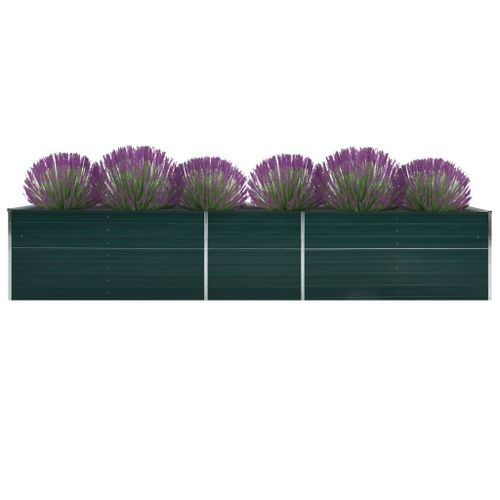 Lit Surlev De Jardin Acier Galvanis 400x80x45 Cm Vert