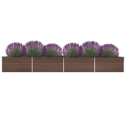 Lit Surlev De Jardin Acier Galvanis 600x80x45 Cm Marron