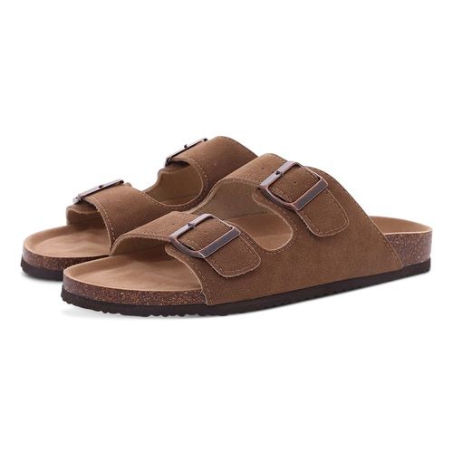 Litfun-Pied De Lit En Lige Pour Hommes Et Femmes,Sandales Arizona,Pantoufles Birken  Plateforme Classique Avec Support D'arc,Toboggans En Daim  Enfiler Pour La Maison - 42