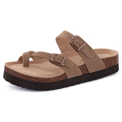 Litfun-Sandales Plates En Cuir Pour Femmes,Pantoufles En Lige,Pantoufles De Maison,Pantoufles De Plage Classiques Unisexes,Support D'arc,Mode D't,2024