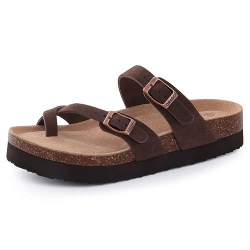 Litfun-Sandales Plates En Cuir Pour Femmes,Pantoufles En Lige,Pantoufles De Maison,Pantoufles De Plage Classiques Unisexes,Support D'arc,Mode D't,2024