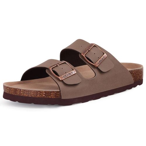 Litfun-Sandales Plates En Cuir Pour Femmes,Pantoufles En Lige,Pantoufles De Maison,Pantoufles De Plage Classiques Unisexes,Support D'arc,Mode D't,2024
