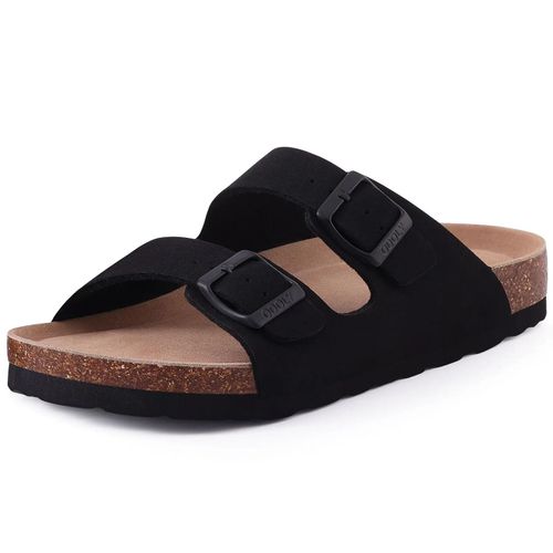 Litfun-Sandales Plates En Cuir Pour Femmes,Pantoufles En Lige,Pantoufles De Maison,Pantoufles De Plage Classiques Unisexes,Support D'arc,Mode D't,2024