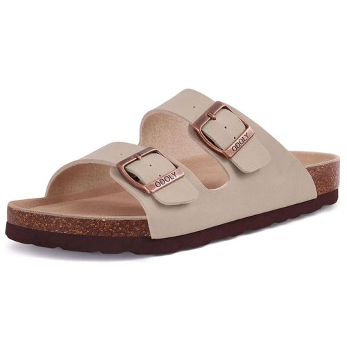 Litfun-Sandales Plates En Cuir Pour Femmes,Pantoufles En Lige,Pantoufles De Maison,Pantoufles De Plage Classiques Unisexes,Support D'arc,Mode D't,2024