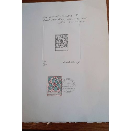 Lithographie Date, Signe Et Ddicace De Pierre Alechinsky.
